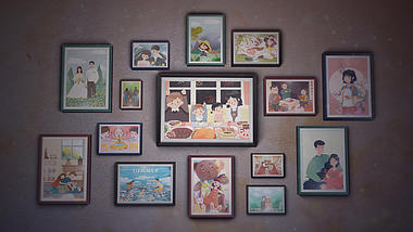 温馨家庭相册回忆相册照片墙视频的预览图