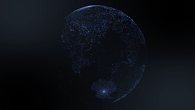科技粒子地球开场片头AE模板视频的预览图