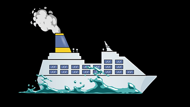 卡通轮船海上航行动态展示视频的预览图