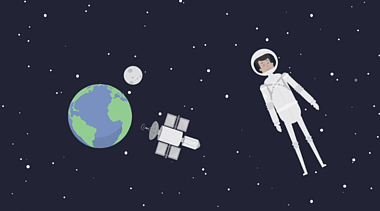 MG动画太空卫星宇航员视频的预览图