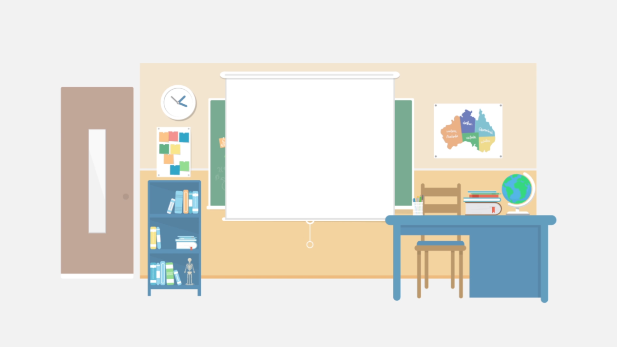 MG动画教室黑板讲课场景模板视频的预览图