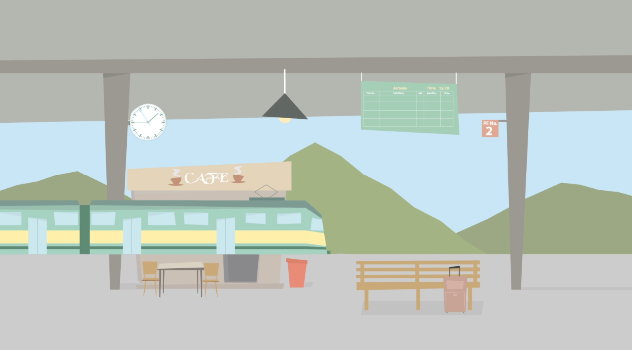 MG动画火车站站台动态背景视频的预览图