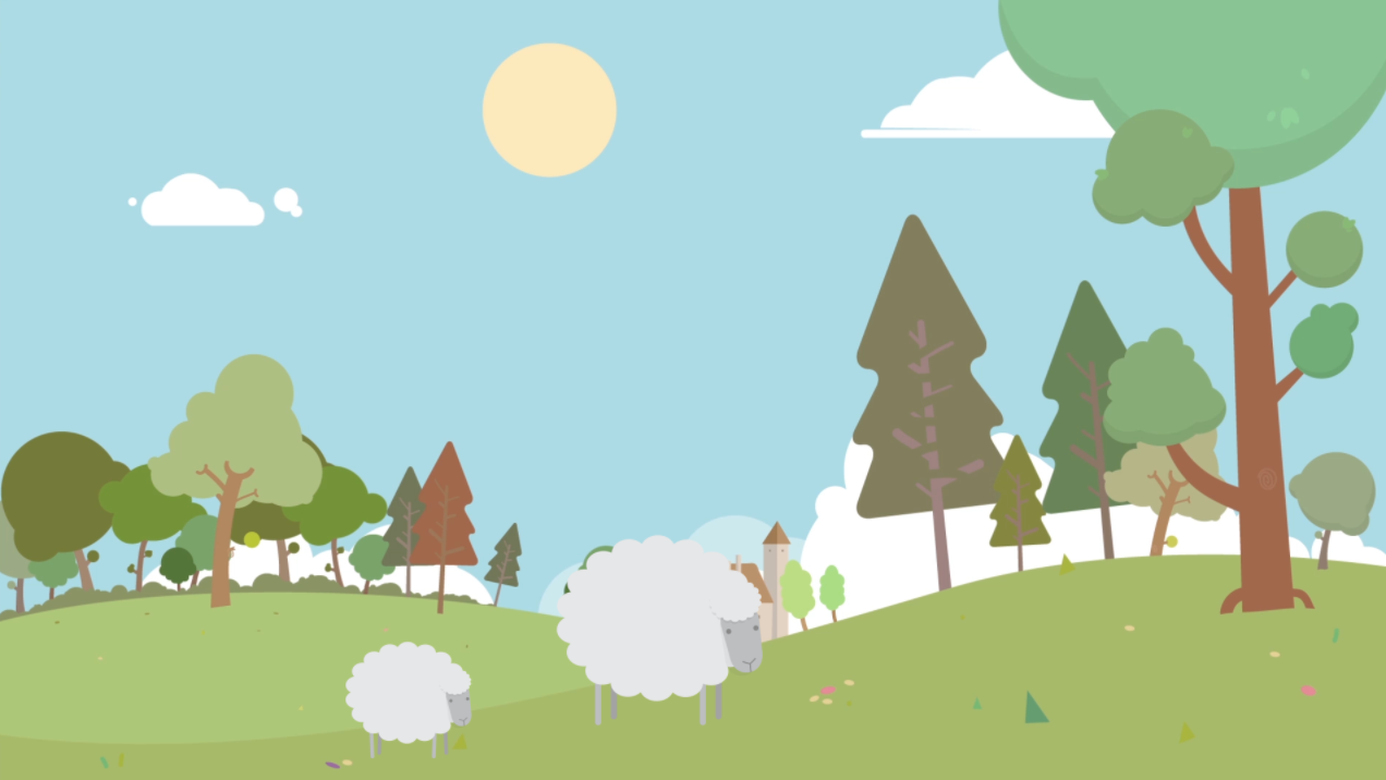 绵羊森林散步MG动画视频的预览图