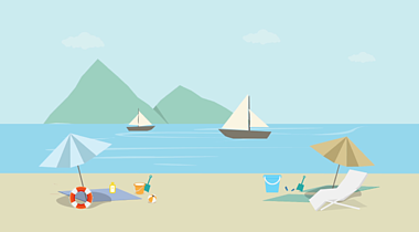 海岸沙滩动态背景MG动画视频的预览图