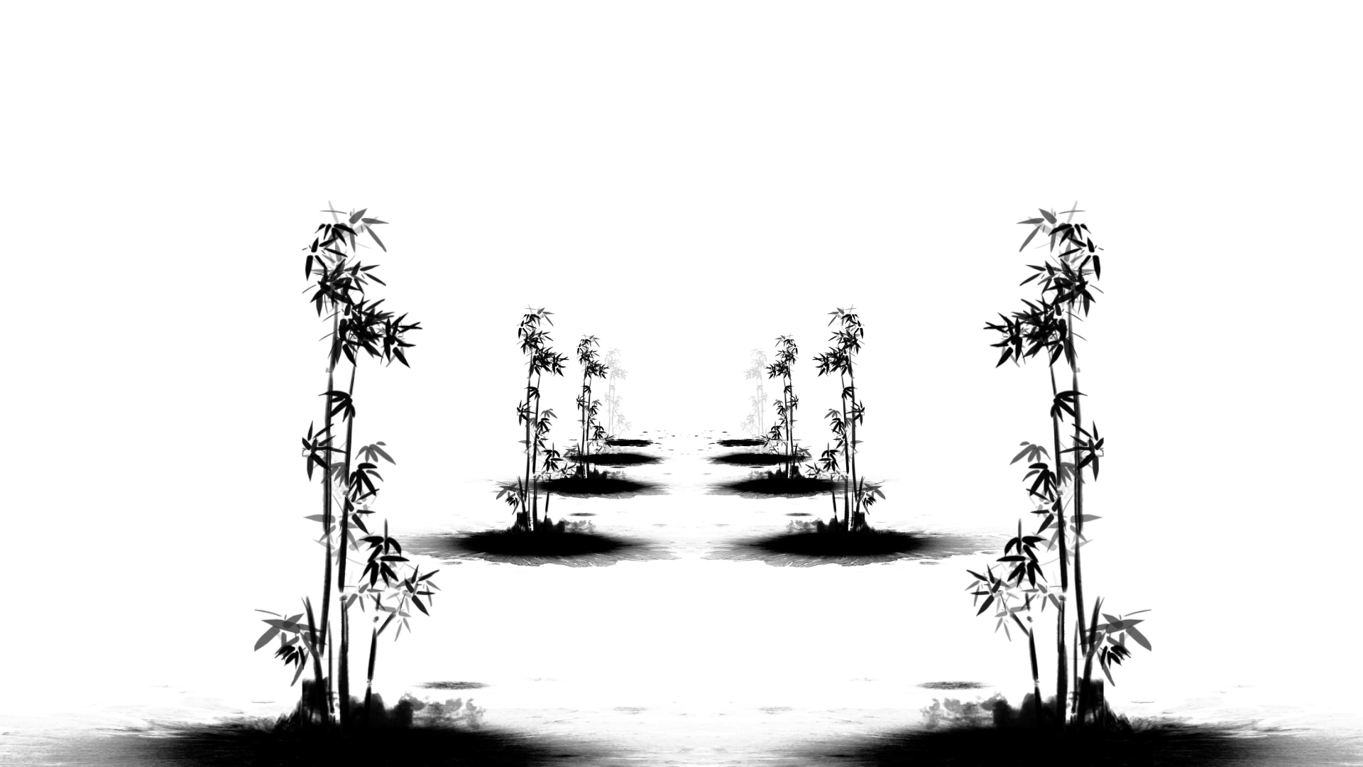 创意中国风水墨竹子场景动画视频的预览图