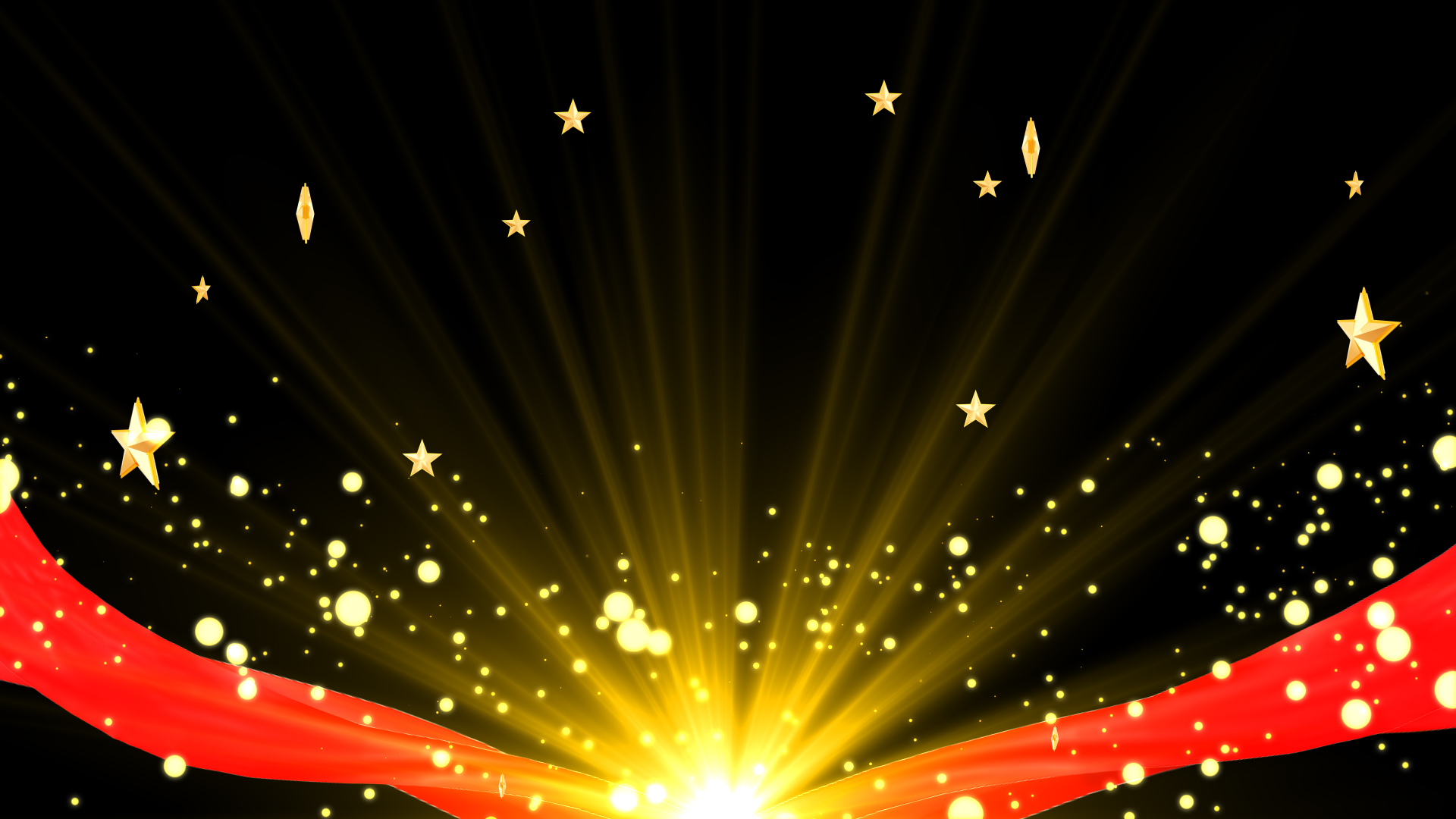 大气光效金色粒子星星丝绸背景透明通道视频的预览图