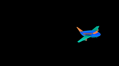 简洁三维卡通飞机飞过过场转场效果应用视频的预览图