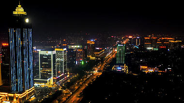 1080P浙江海宁城市延时航拍视频的预览图