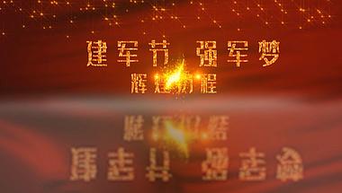 大气震撼金字红色八一建军节宣传片视频的预览图