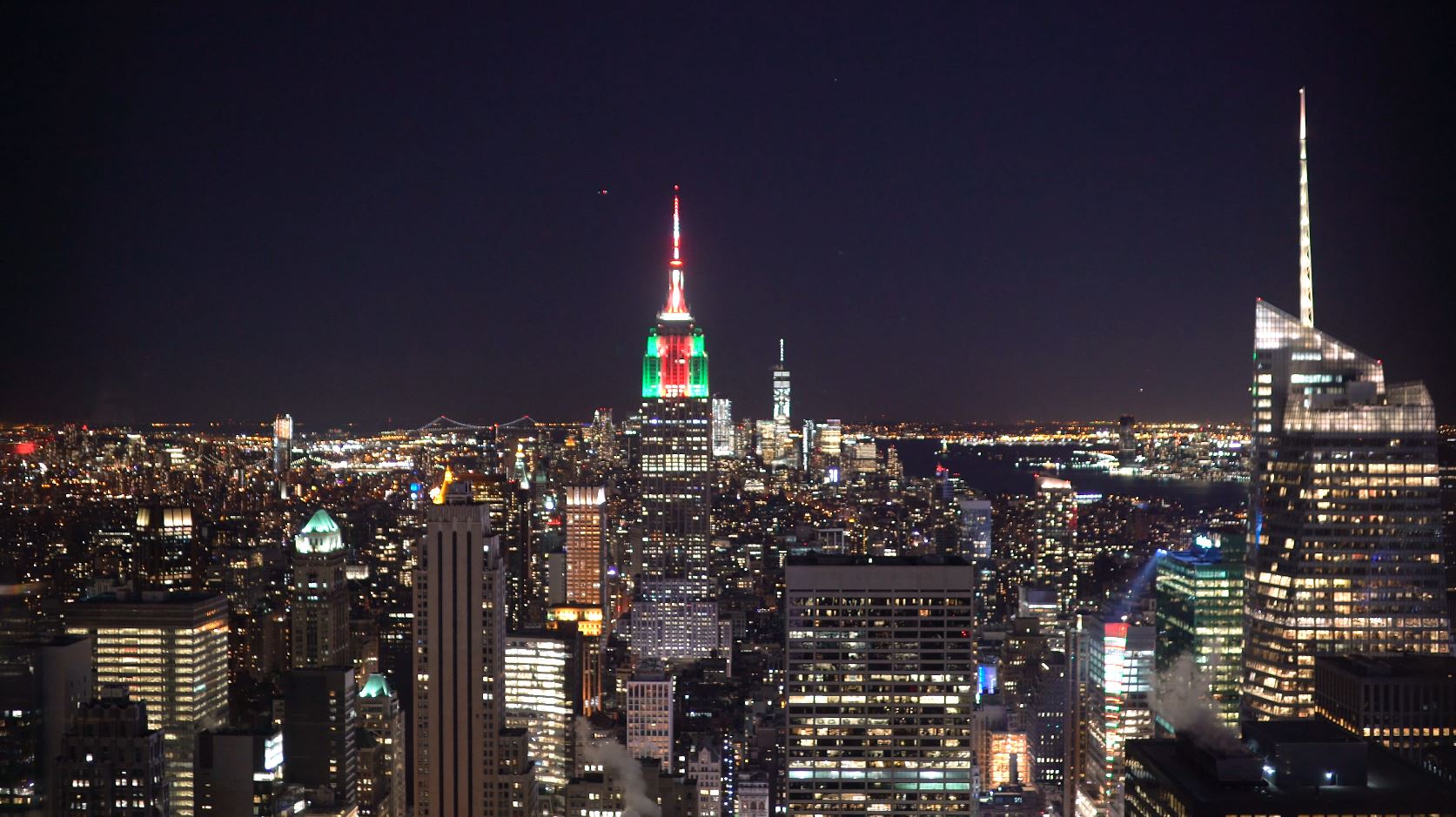 4k美国纽约曼哈顿夜景实拍视频的预览图