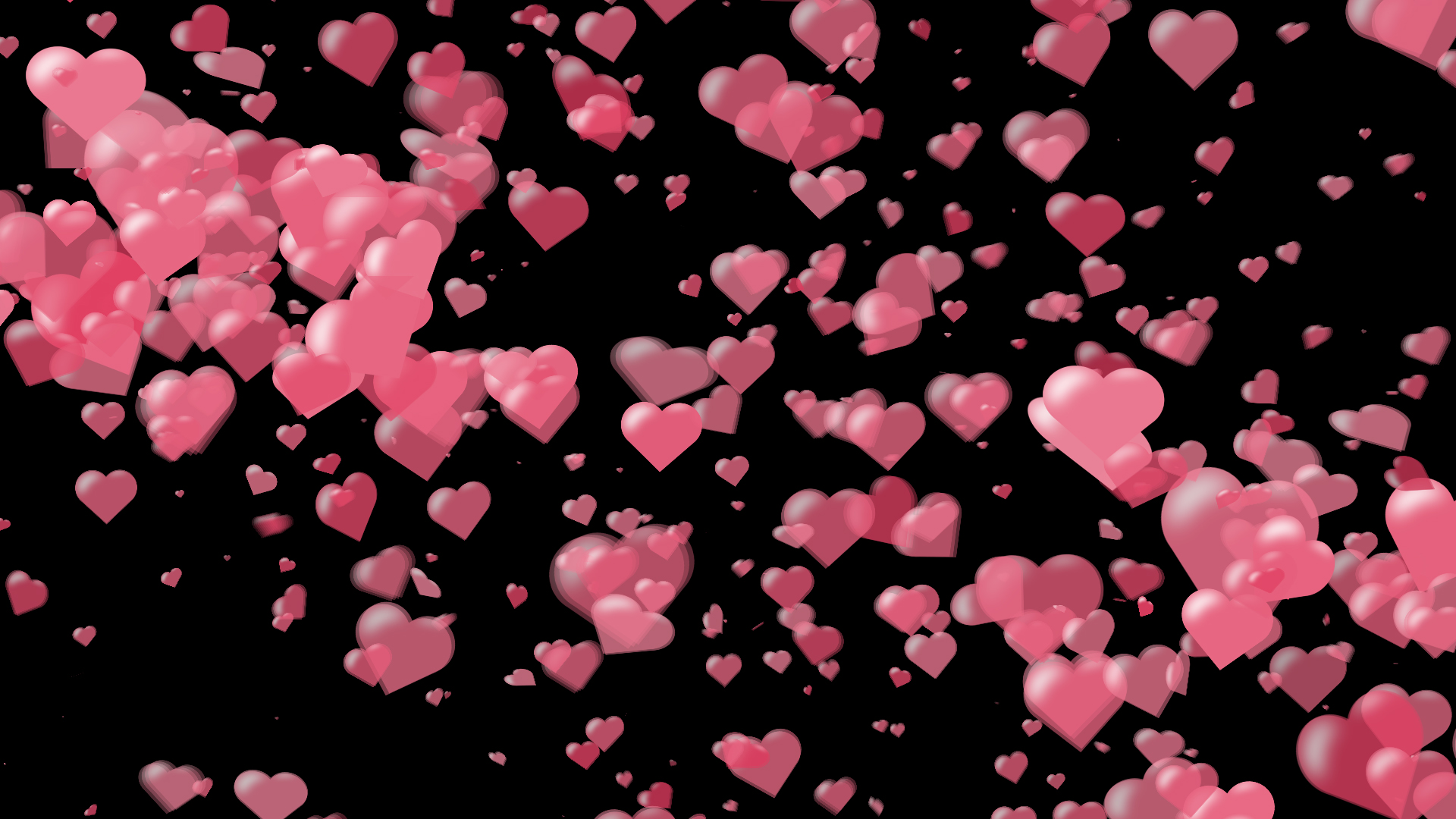 粉红爱心粒子旋转消散动画透明通道视频的预览图