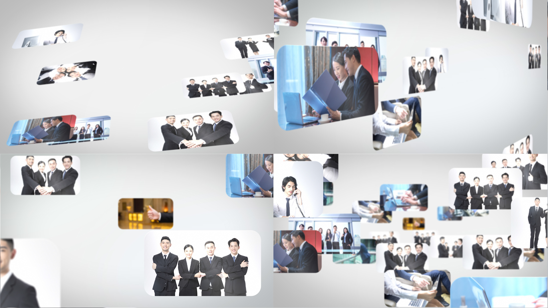 简洁企业照片汇聚logo片头ae模板视频的预览图