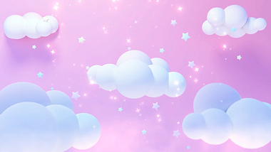 浪漫云朵星星飘动展示背景视频的预览图