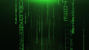 绿色科技黑客帝国数字雨效果ae模板视频的预览图
