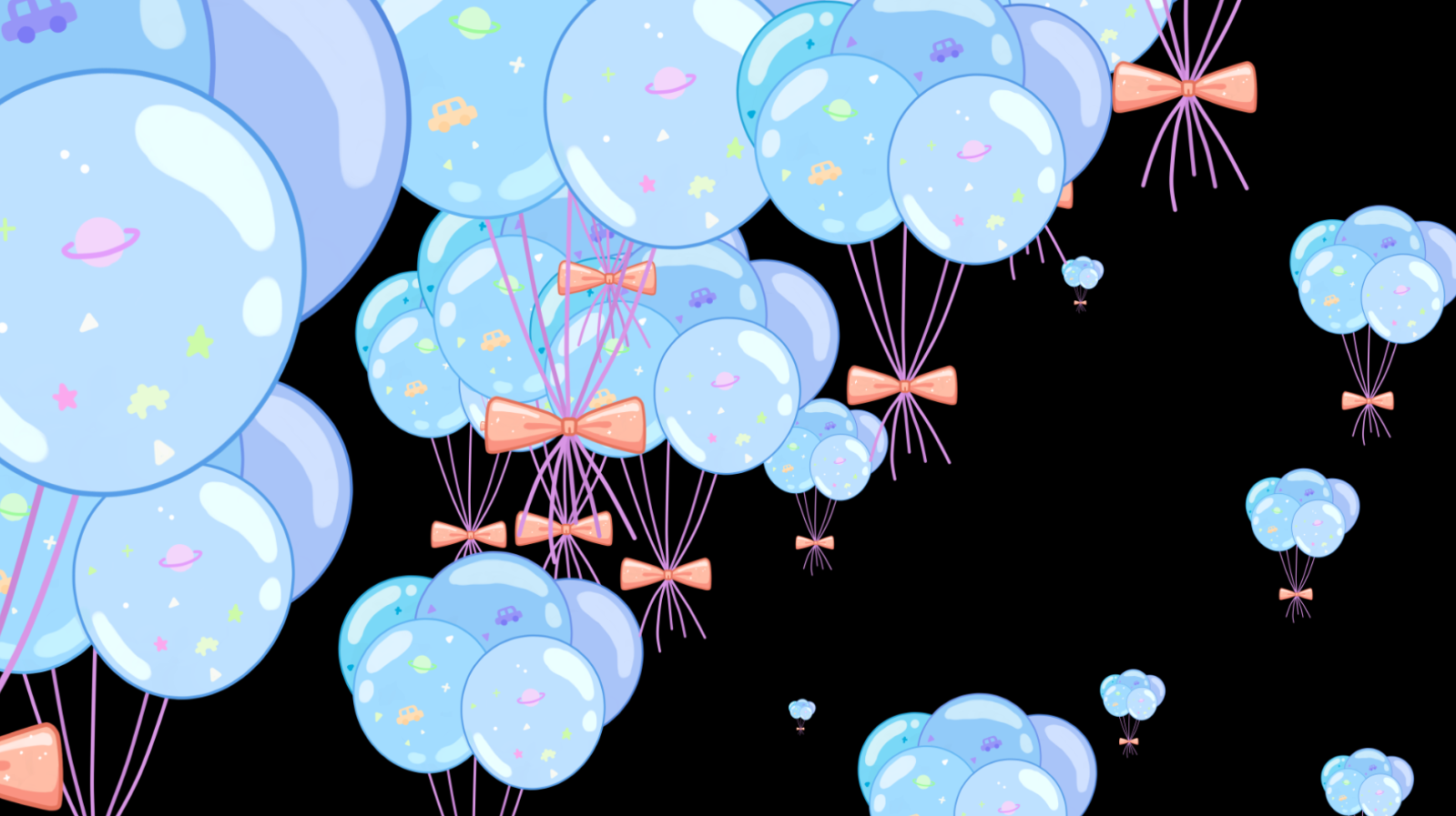 3款气球漂浮天空上后期免抠应用视频的预览图