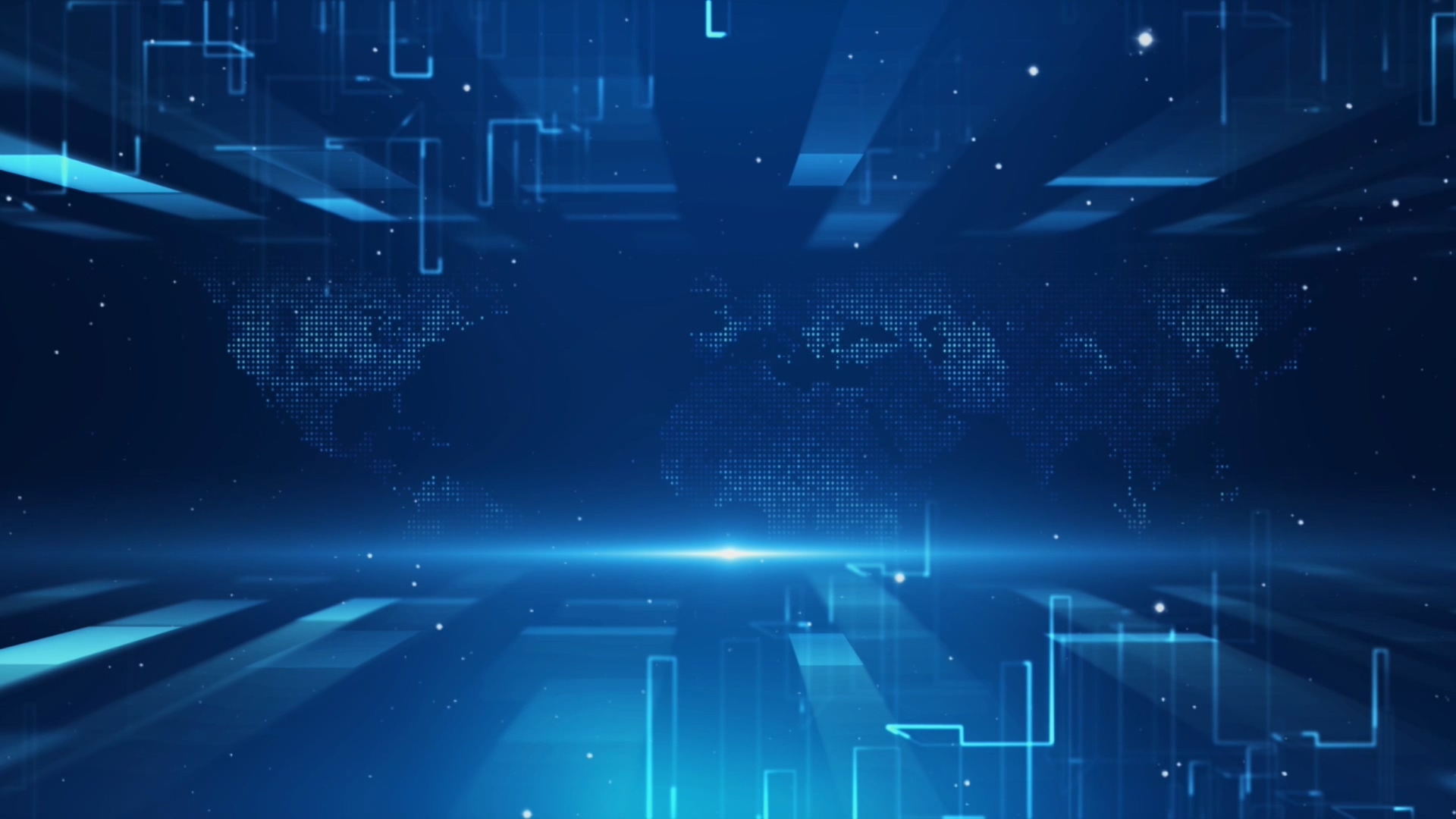 科技空间线条蓝色动态科技背景视频的预览图