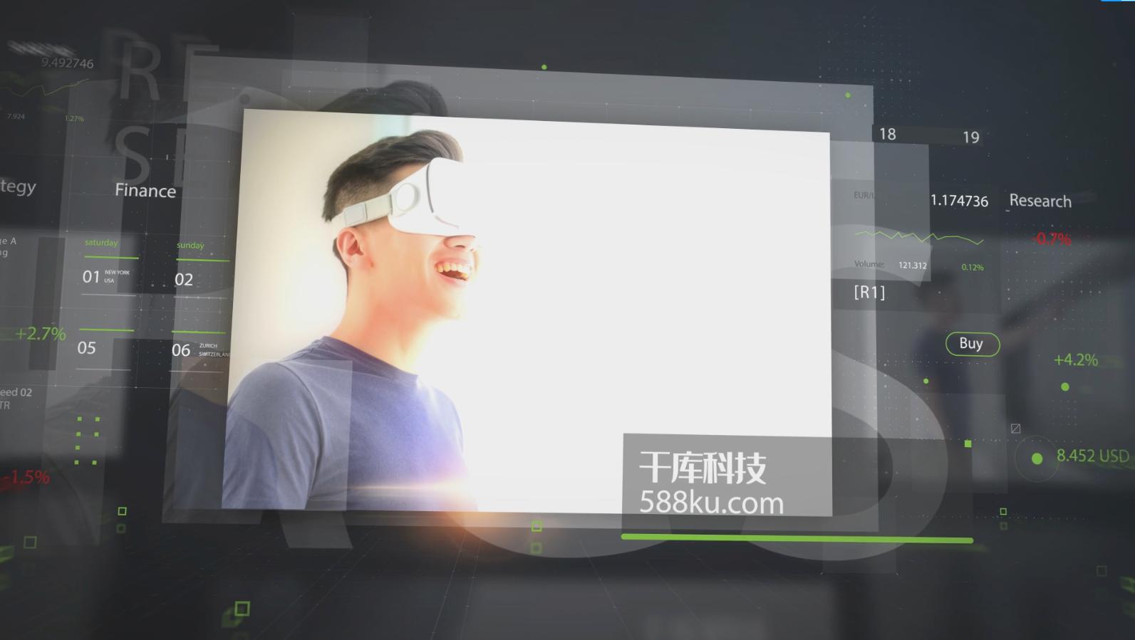 三维透明玻璃质感科技图文开场宣传片头视频的预览图