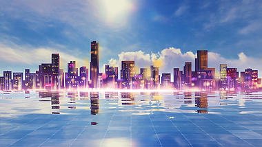 城市大厦背景ae模板视频的预览图