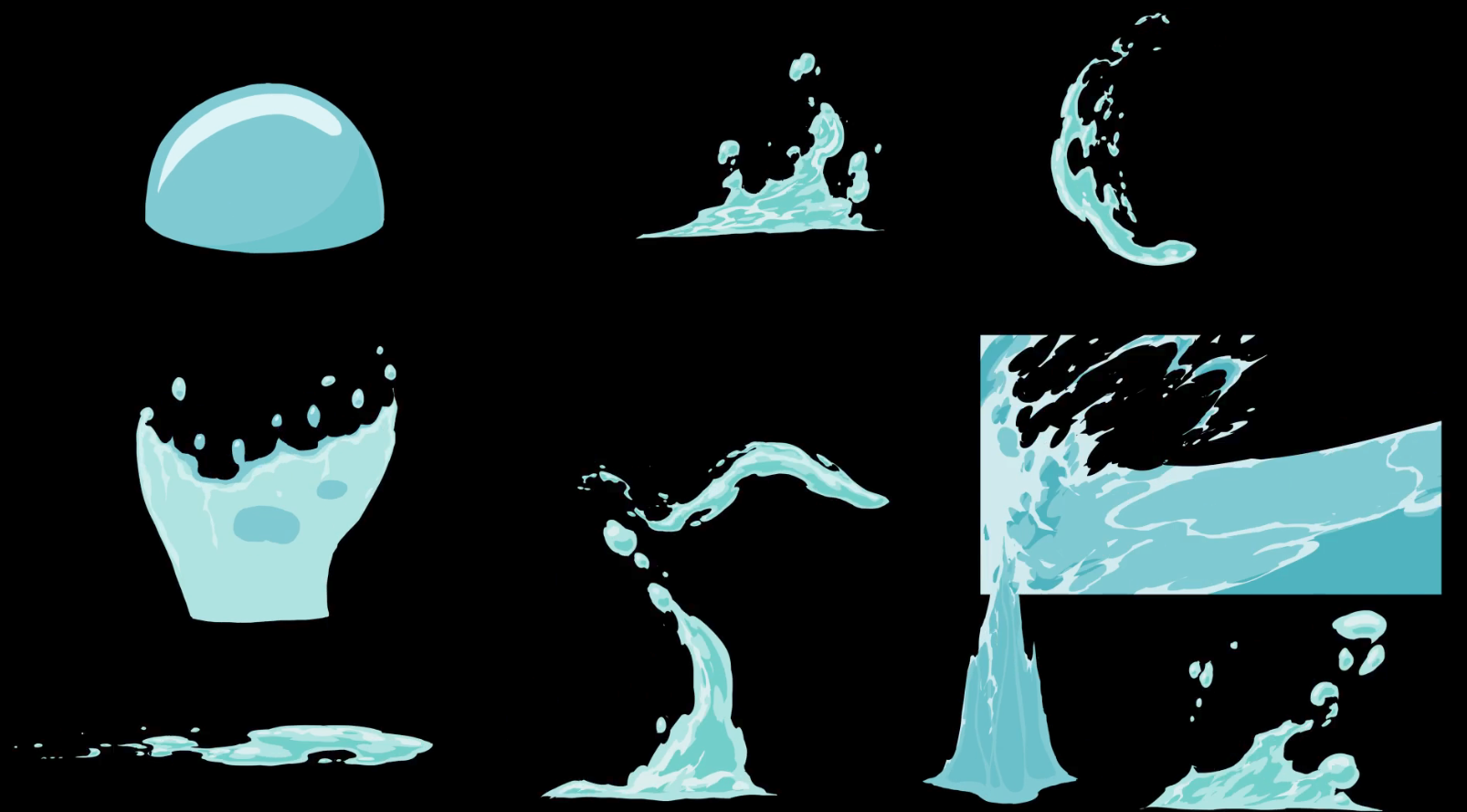 10款二维卡通MG水泡后期免抠展示应用视频的预览图