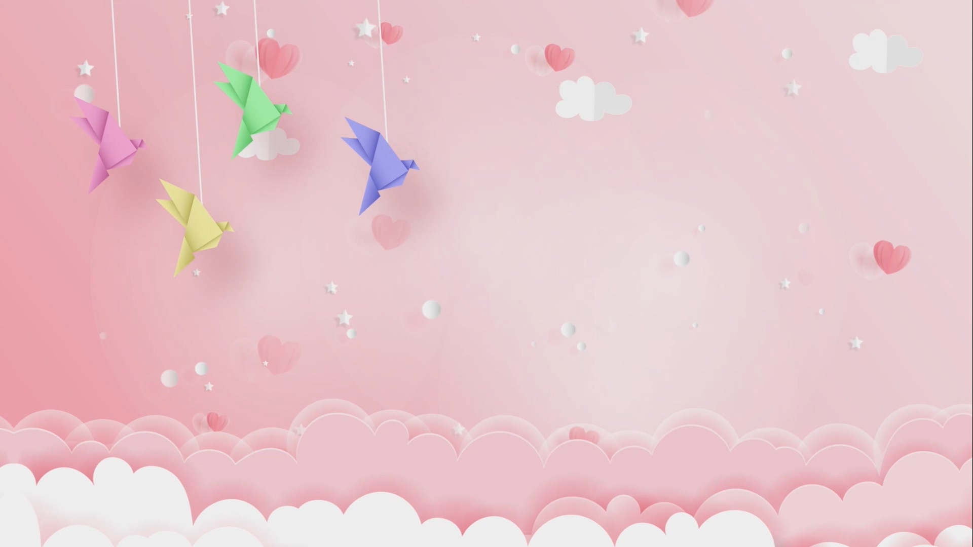 梦幻千纸鹤背景视频视频的预览图