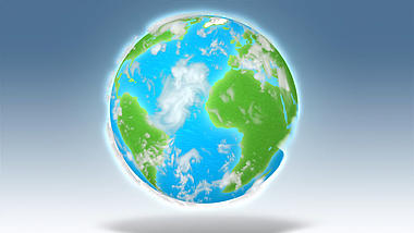美丽卡通地球logo展示片头片尾模板视频的预览图