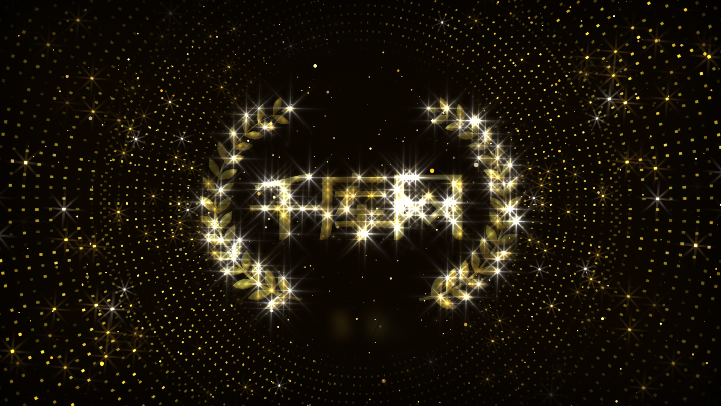 金色闪耀粒子晚会LOGO片头AE模板视频的预览图