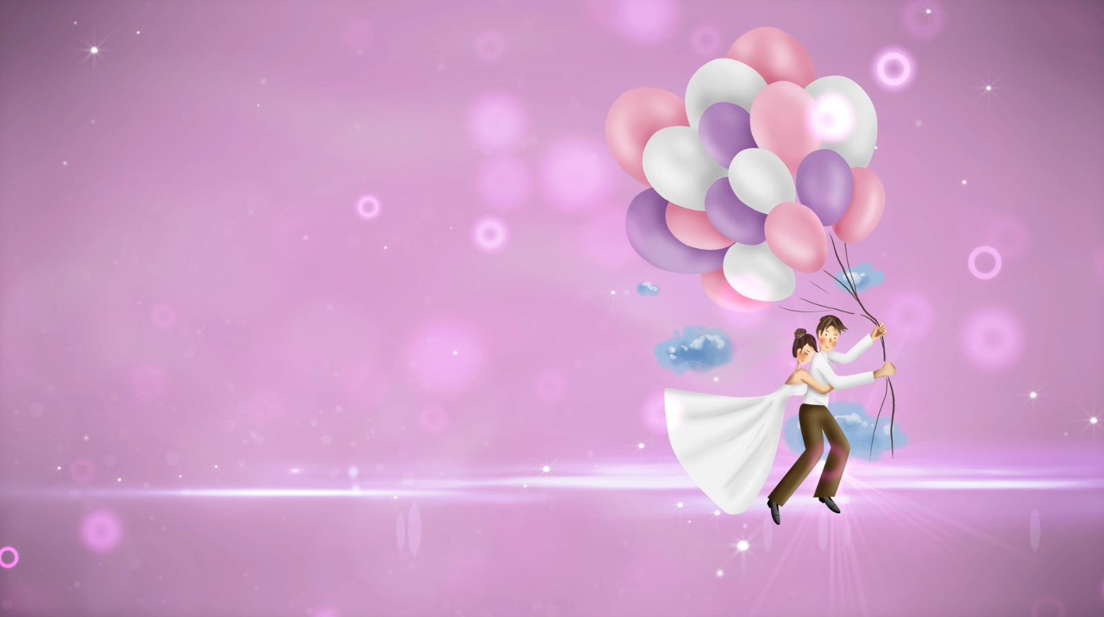 唯美婚礼爱情循环背景展示视频的预览图