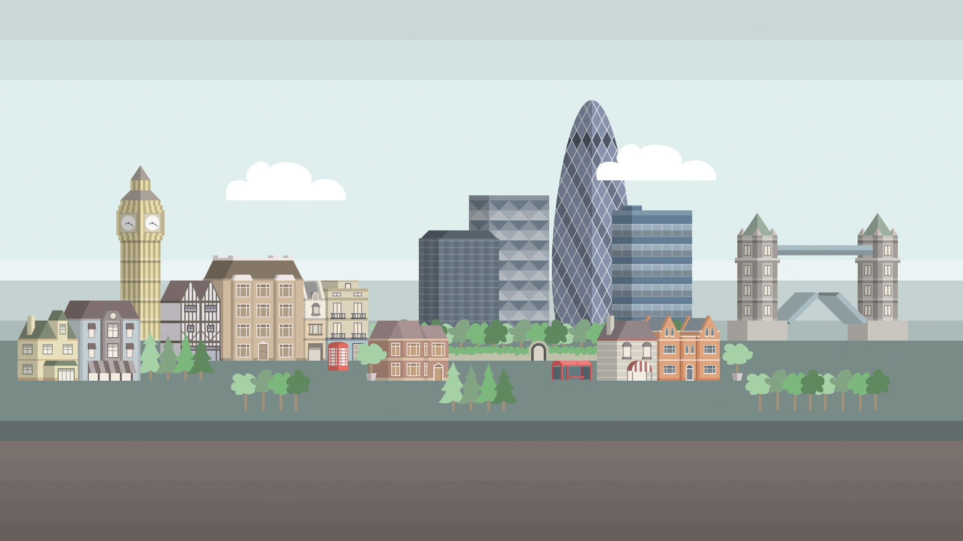 MG城市建筑楼房动画场景AE模板视频的预览图