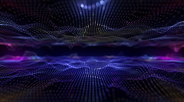 LED波浪粒子大屏炫彩内容背景循环应用视频的预览图