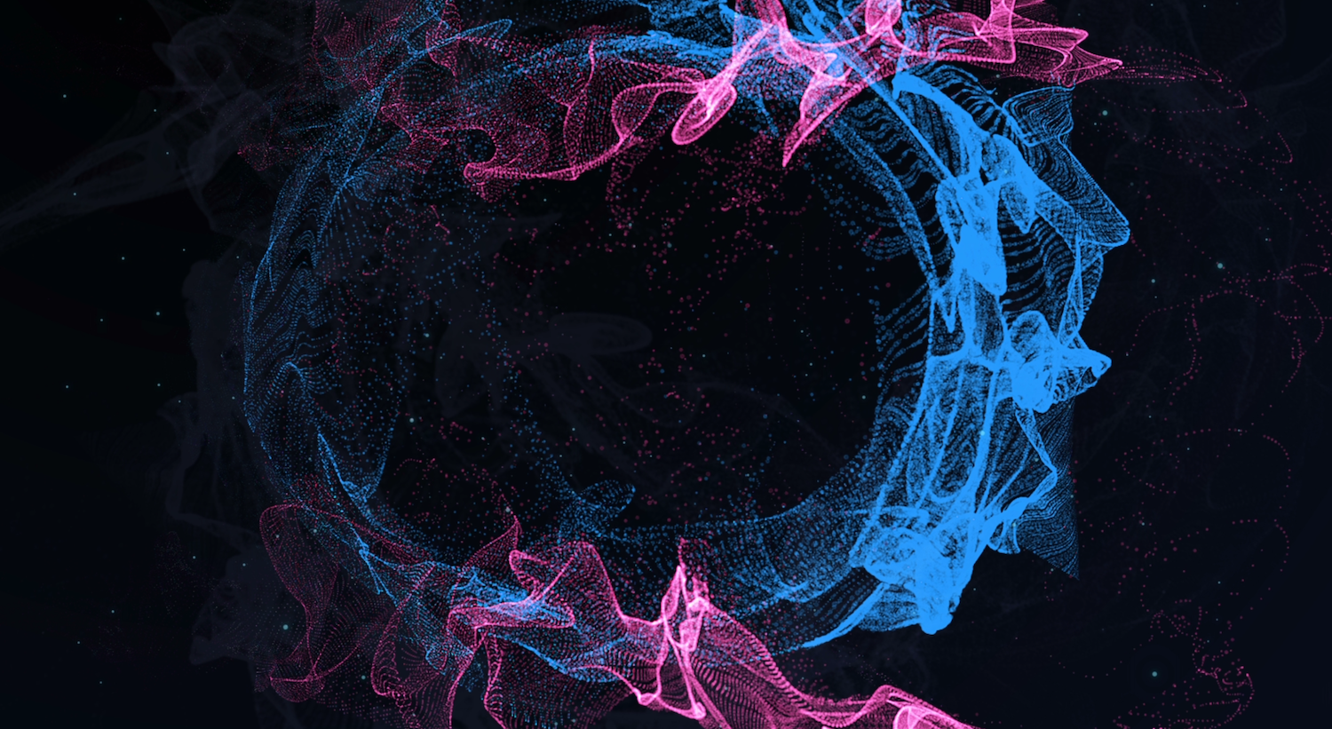 炫酷圆形环绕线性粒子视频背景视频的预览图