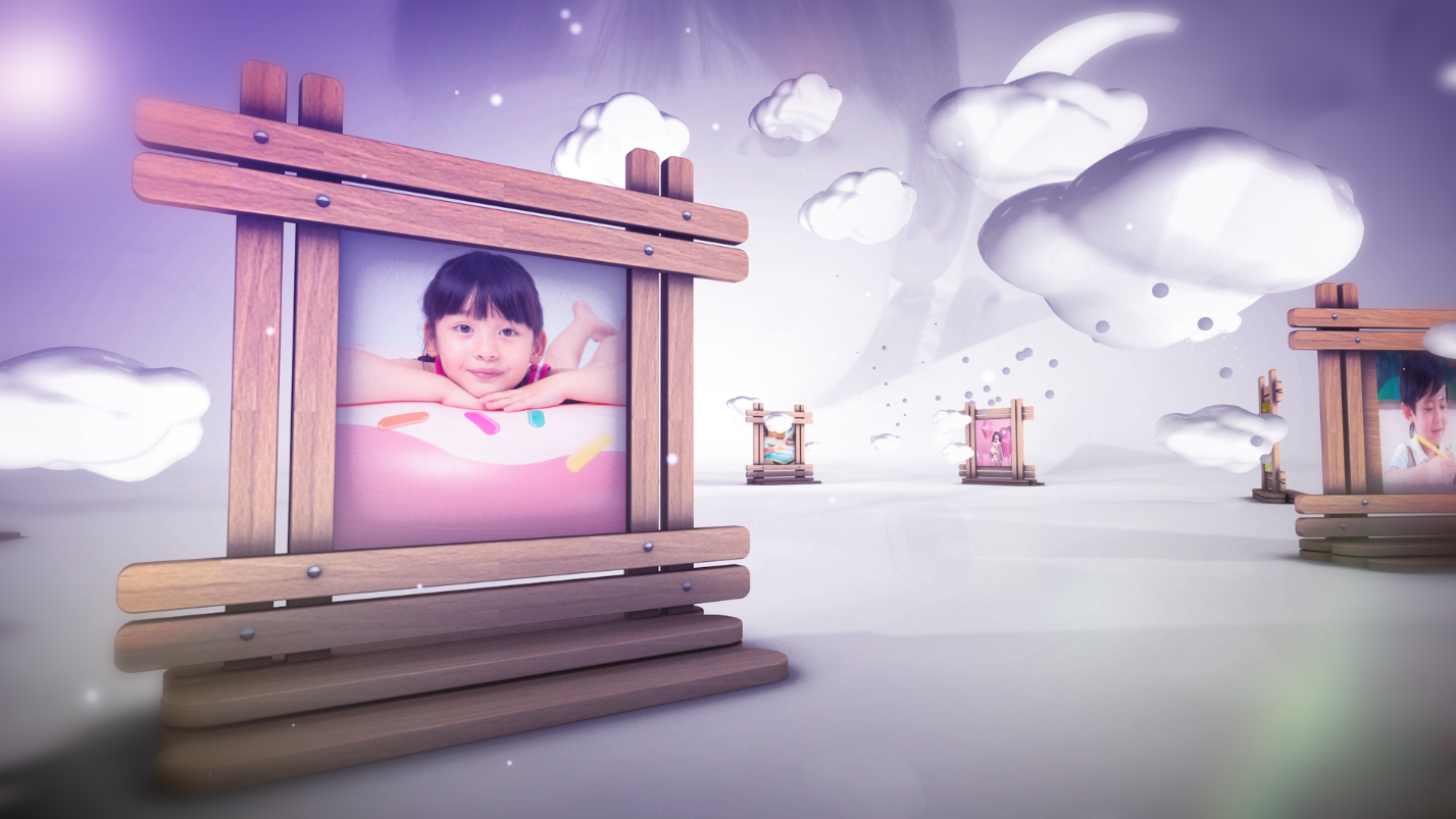 梦幻甜美儿童回忆相册ae模板视频的预览图
