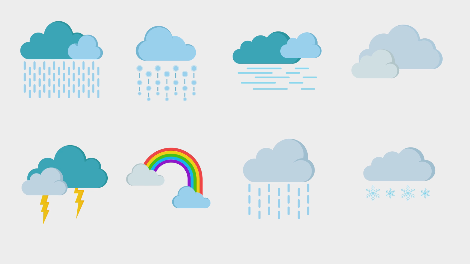 8款卡通的MG标志性天气预告动态应用视频的预览图