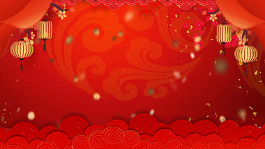 原创红色中国风剪纸喜庆背景AE模板视频的预览图