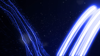 蓝色光带粒子动态展示背景视频的预览图