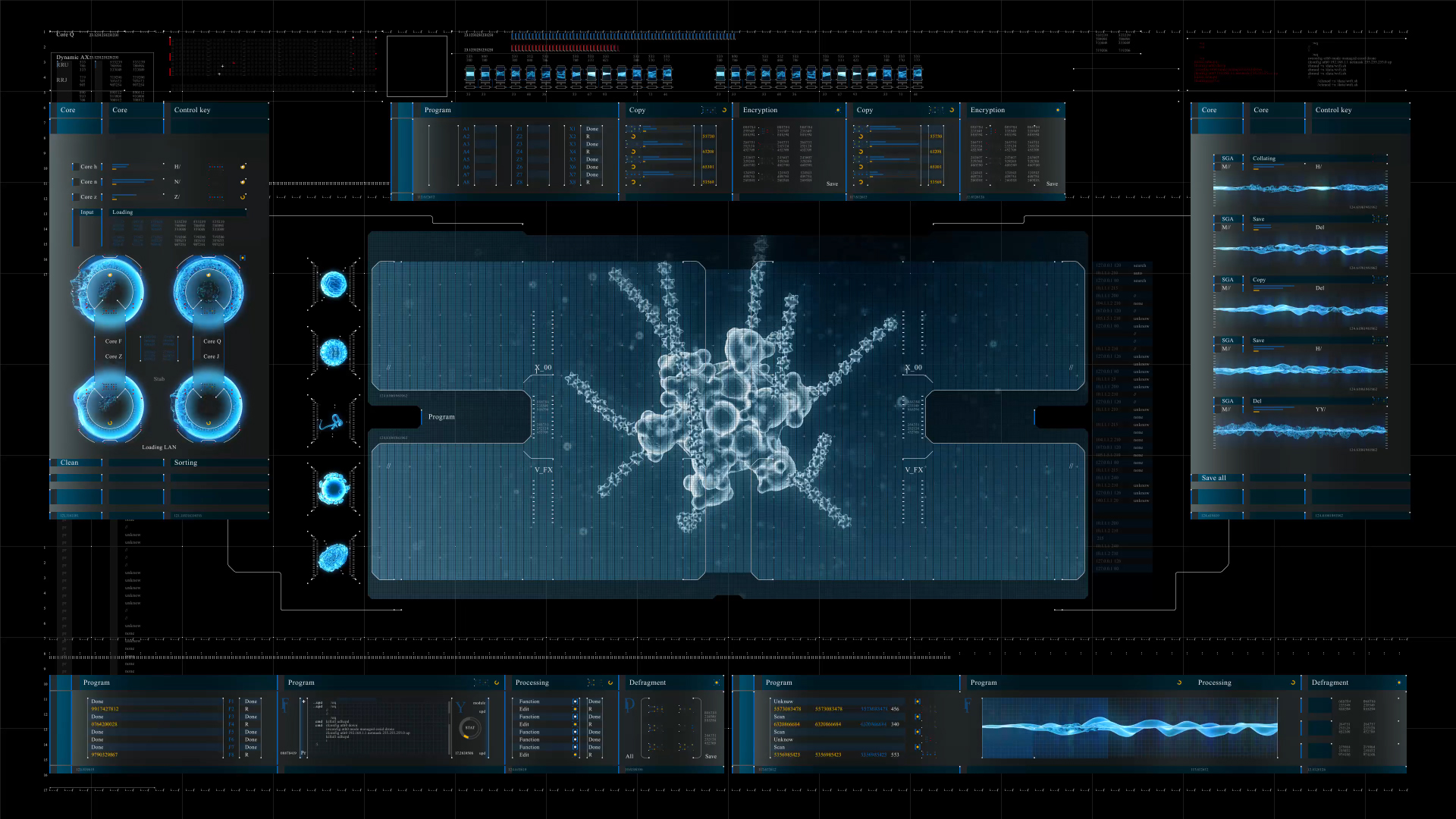 三维科技图样面板展示AE模板视频的预览图