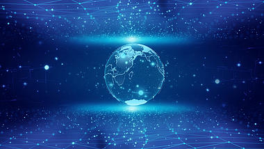 大气蓝色光效地球科技背景ae模板视频的预览图