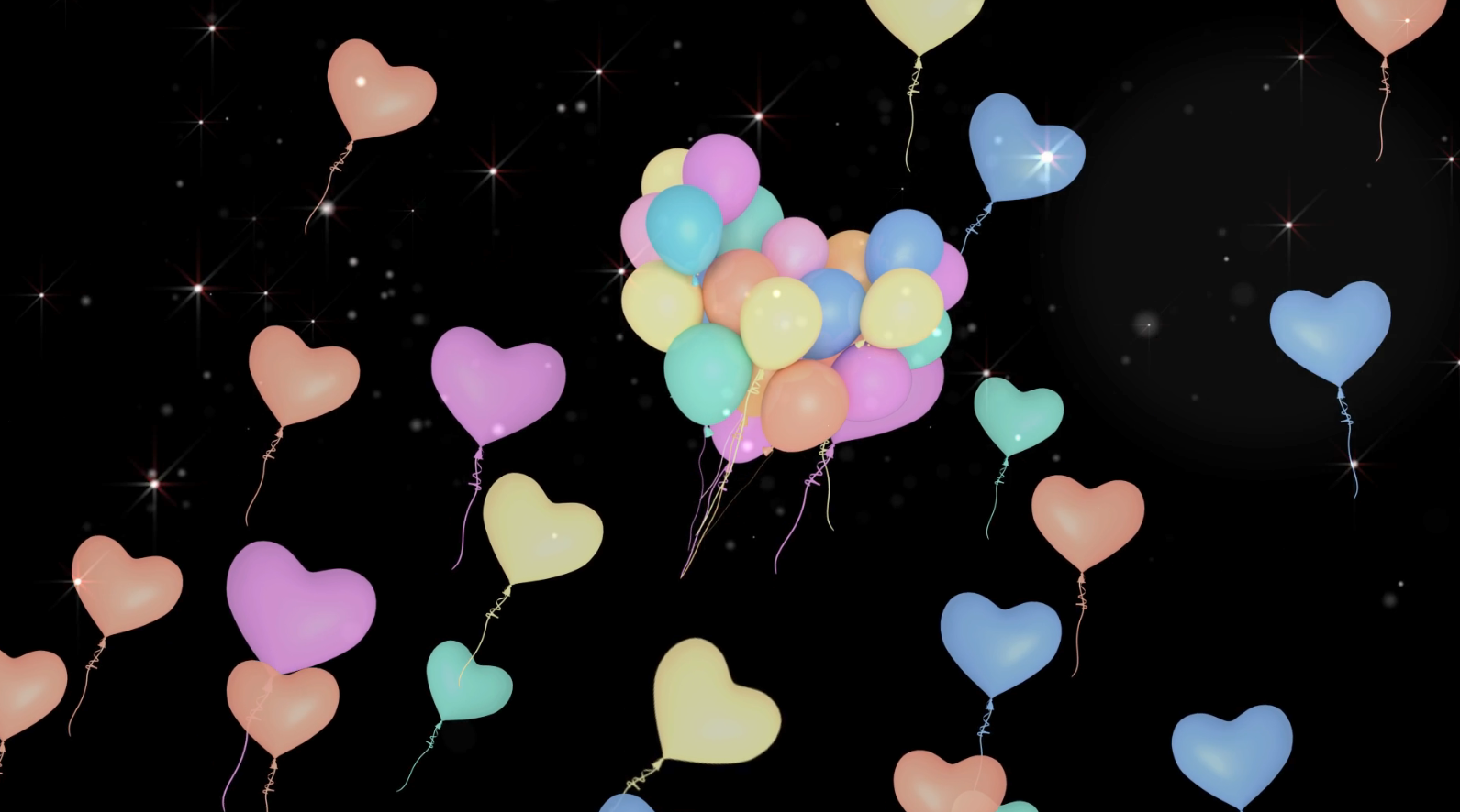 唯美浪漫气球飘升带通带挂件素材视频的预览图
