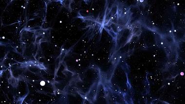 蓝色宇宙光效粒子科技烟雾背景视频视频的预览图