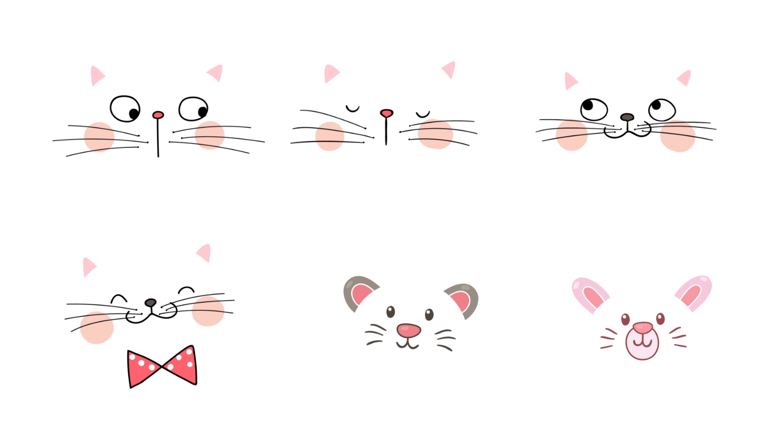6款卡通综艺活泼的老鼠表情后期免抠展示视频的预览图
