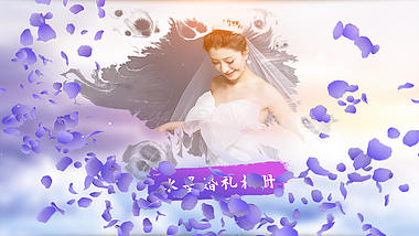 唯美浪漫紫色婚礼相册ae模板视频的预览图