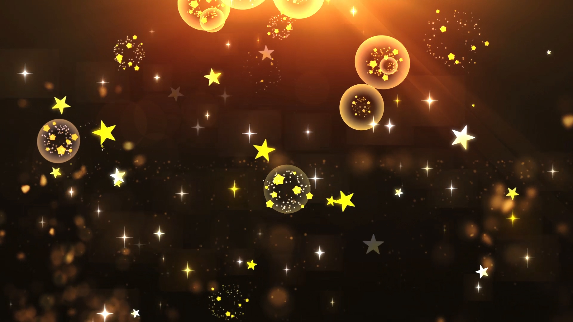黑金色星星光效背景AE模板视频的预览图