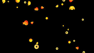 春节红包元宝漂浮元素ae挂件视频的预览图