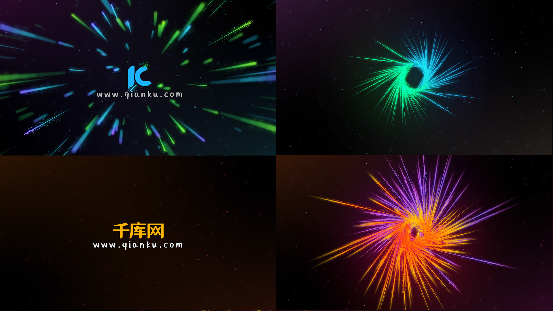 4款震撼大气粒子logo模板视频的预览图