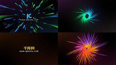 4款震撼大气粒子logo模板视频的预览图