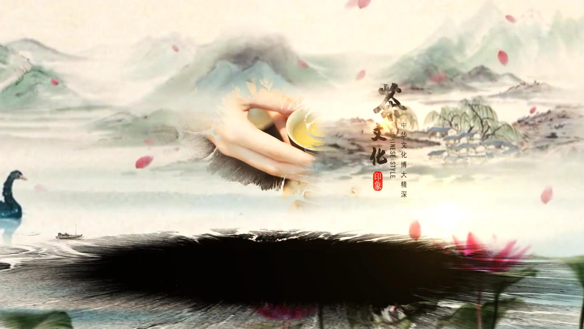 大气震撼中国风茶文化片头视频的预览图
