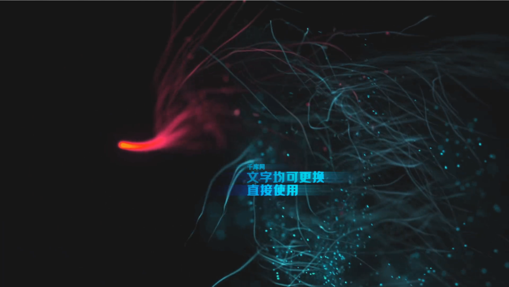 震撼抽象粒子火花线条特效标题开场序列视频的预览图