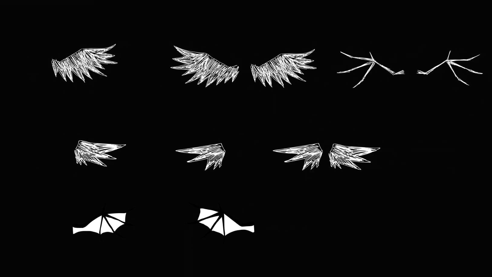 8款手绘卡通免抠翅膀动态后期包装视频的预览图