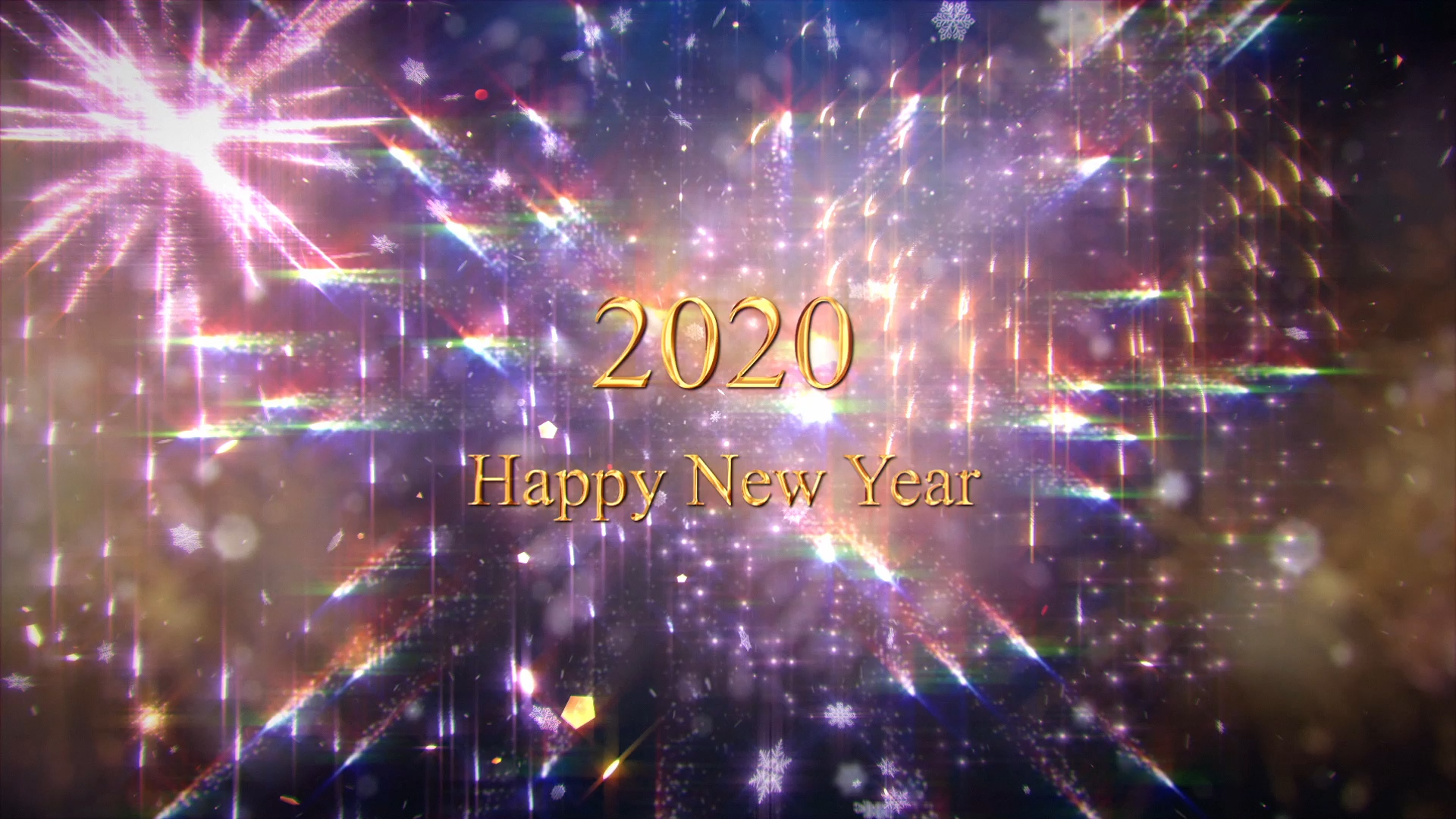金色新年倒计时AE模板视频的预览图