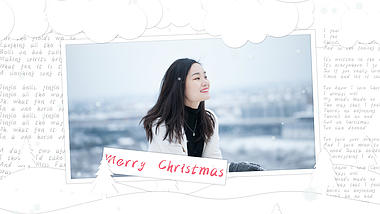 圣诞节冬季雪花幻灯片回忆照片AE模板视频的预览图