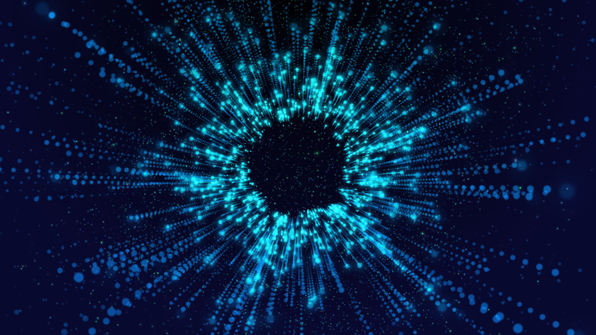 蓝色光效粒子放射动态背景视频ae模板视频的预览图
